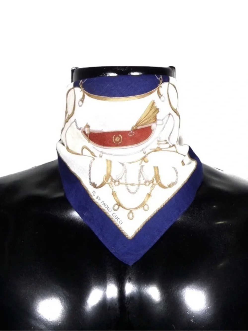 Vintage Paolo Gucci Italy Silk Bandana Handkerchief Pocket Square NIB Rare